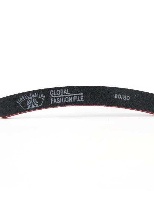 Pila pentru unghii Global Fashion, neagra, granulatie 80/80