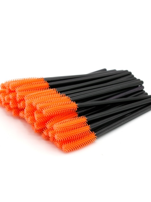 Set perii de unica folosinta, pentru ingrijire gene, 50 bucati, coral
