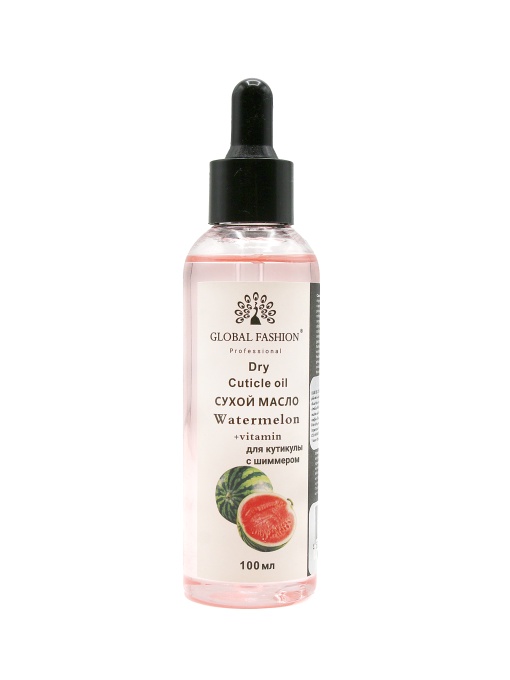 Ulei de cuticule uscată cu pipetă cu aromă de pepene verde, Global Fashion, 100 ml