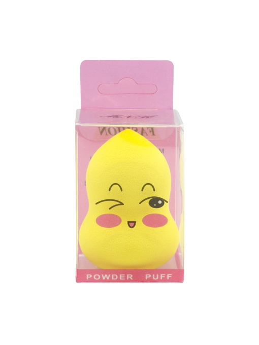 Burete make-up, pentru fond de ten, galben