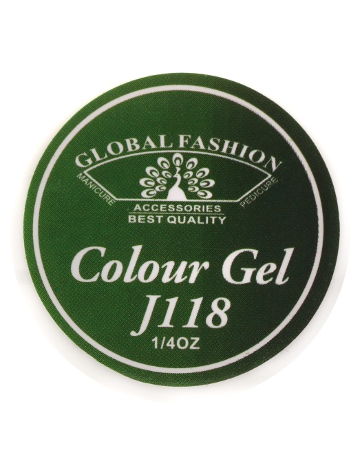 Gel color unghii, vopsea de arta, seria Distinguished Green, Global Fashion, 5gr, J118