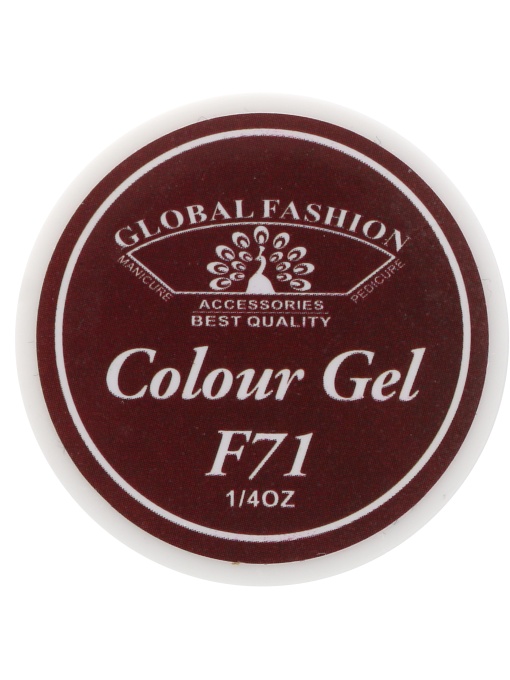 Gel color unghii, vopsea de arta, seria Rose Red, Global Fashion, 5gr, F71
