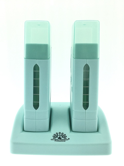 Incalzitor pentru ceara dublu, Global Fashion, cu baza, culoare verde