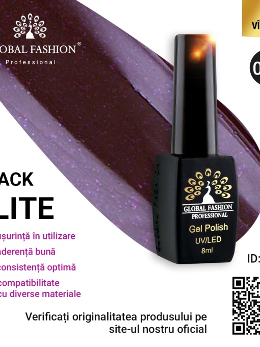 Oja semipermanenta Black Elite, Global Fashion 8 ml, 034