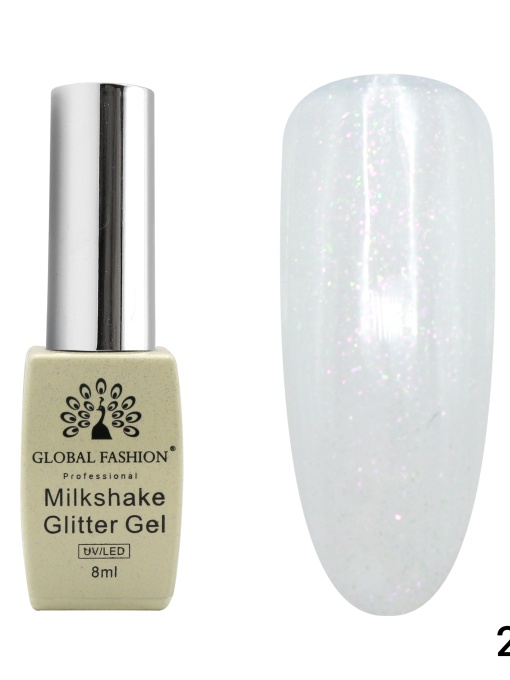 Oja semipermanenta, Milkshake Glitter, Global Fashion 8ml, 261