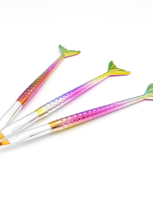 Pensule unghii pentru gel, forma peste, set 3 buc
