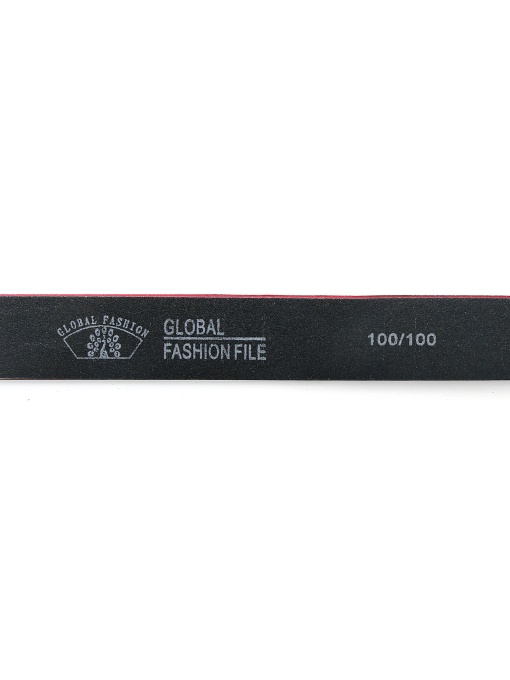 Pila pentru unghii Global Fashion, neagra, granulatie 100/100