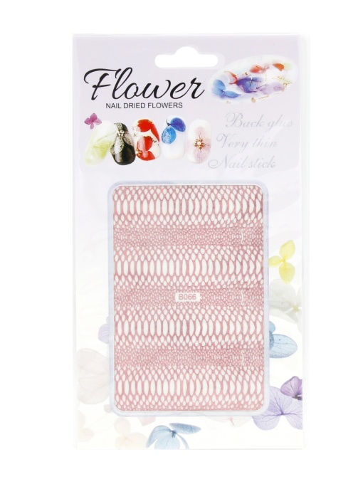 Abtibild decor unghii, Flower B06, roz-curcubeu