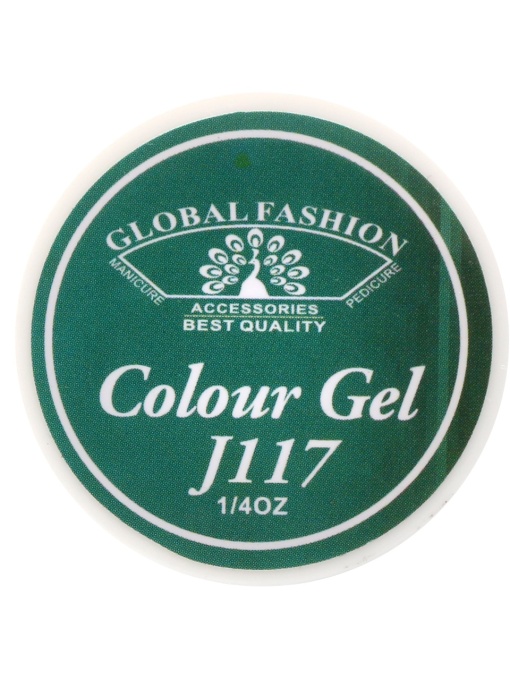 Gel color unghii, vopsea de arta, seria Distinguished Green, Global Fashion, 5gr, J117