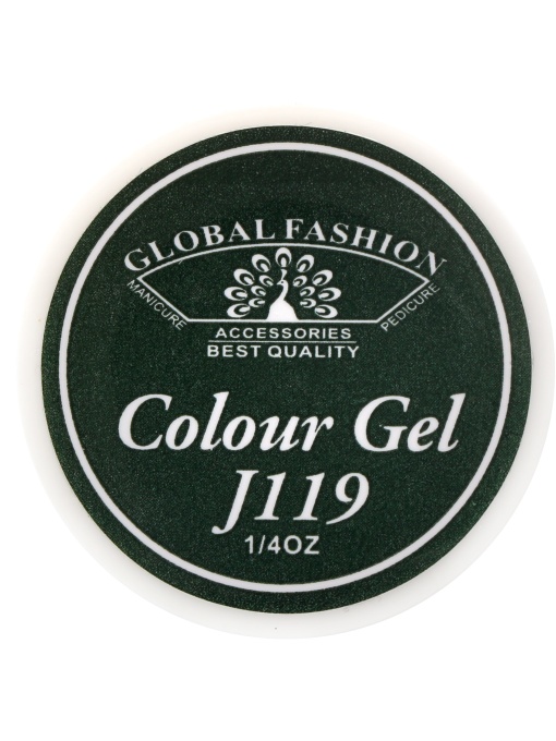 Gel color unghii, vopsea de arta, seria Distinguished Green, Global Fashion, 5gr, J119
