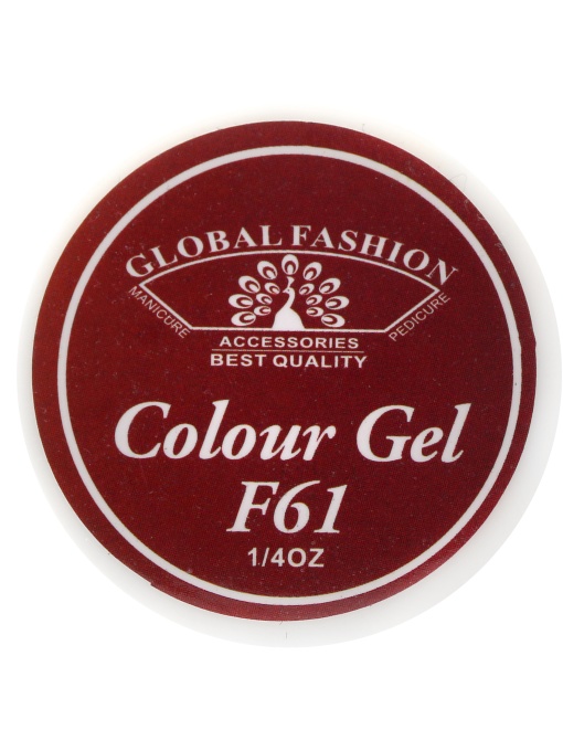Gel color unghii, vopsea de arta, seria Rose Red, Global Fashion, 5gr, F61