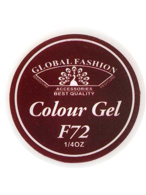 Gel color unghii, vopsea de arta, seria Rose Red, Global Fashion, 5gr, F72
