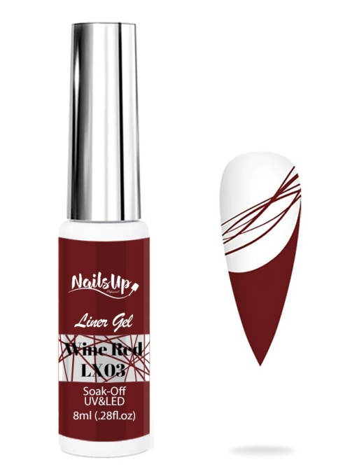 Liner Gel , NailsUp, 8 ml LX03, Wine Red