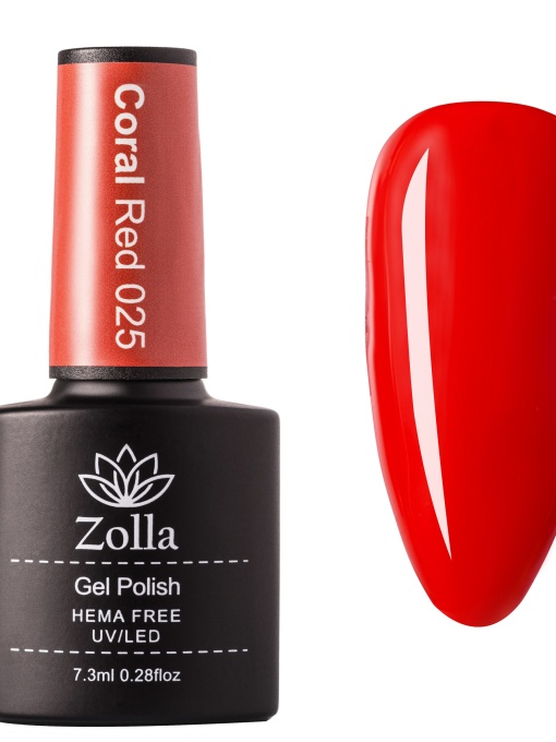 Oja Semipermanenta Zolla Hema Free Coral Red 025 - 7.3ml