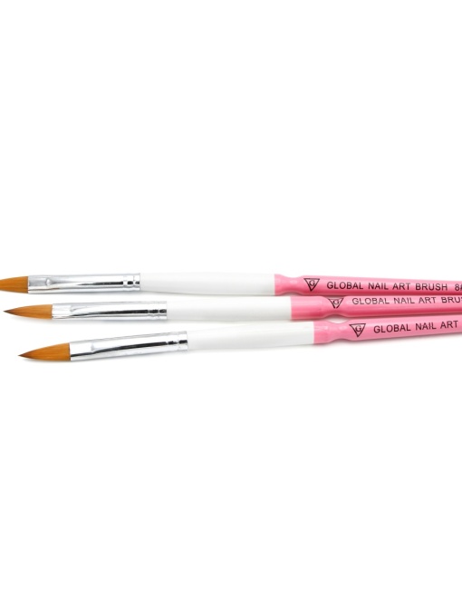 Set pensule unghii pentru acril, 3 buc