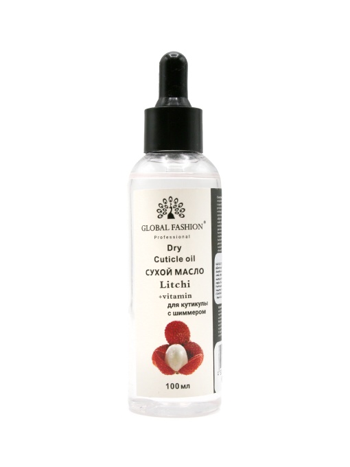 Ulei de cuticule uscată cu pipetă cu aromă de lychee, Global Fashion, 100 ml