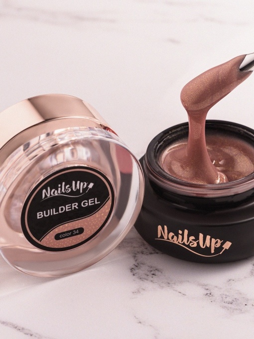 Gel Constructie Unghii Autonivelant Glitter NailsUp 30g - 34