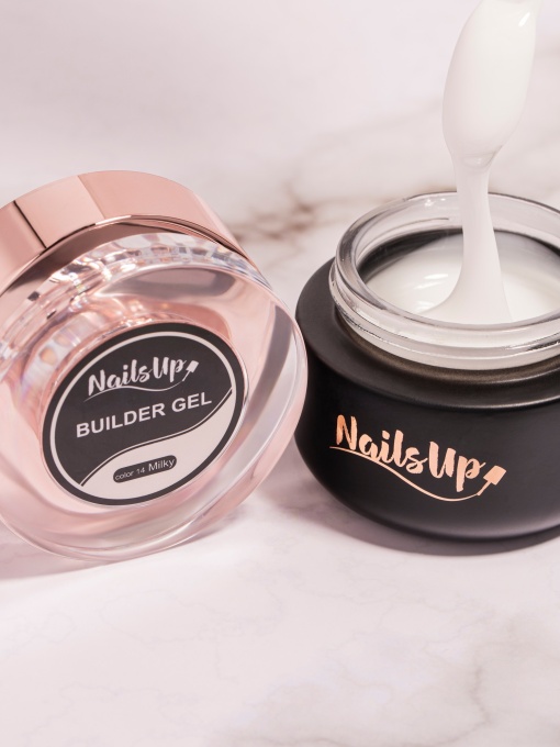Gel Constructie Unghii Autonivelant NailsUp Milky White 50g - 14