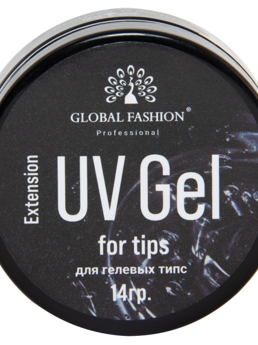 Gel UV pentru tipsuri dizolvabile, Global Fashion, Transparent, 14 g