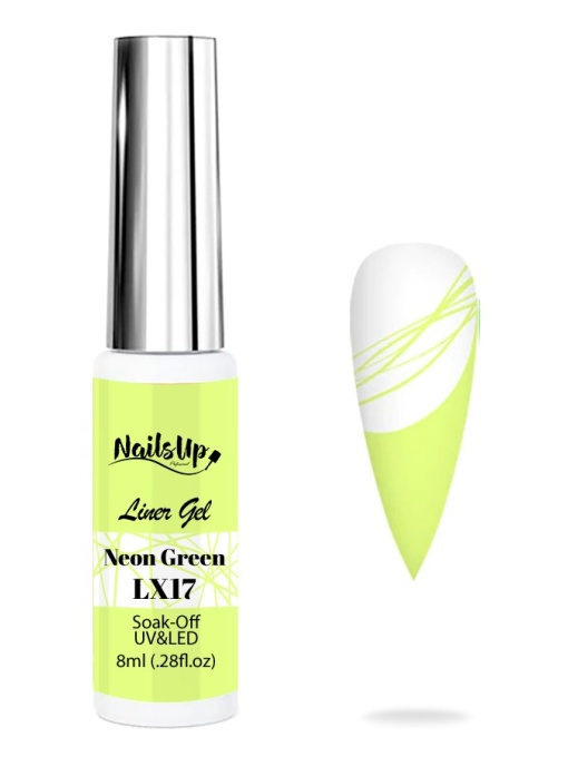 Liner Gel , NailsUp, 8 ml LX17, Neon Green