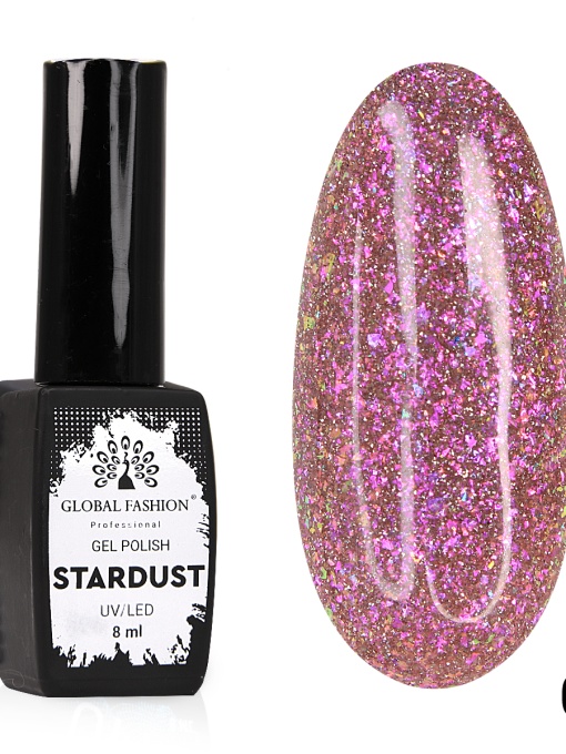 Oja semipermanenta Stardust, reflectorizant, Global Fashion 8ml, 08