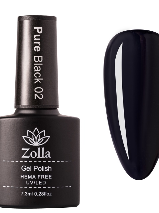 Oja Semipermanenta Zolla Hema Free Pure Black 02 - 7.3ml