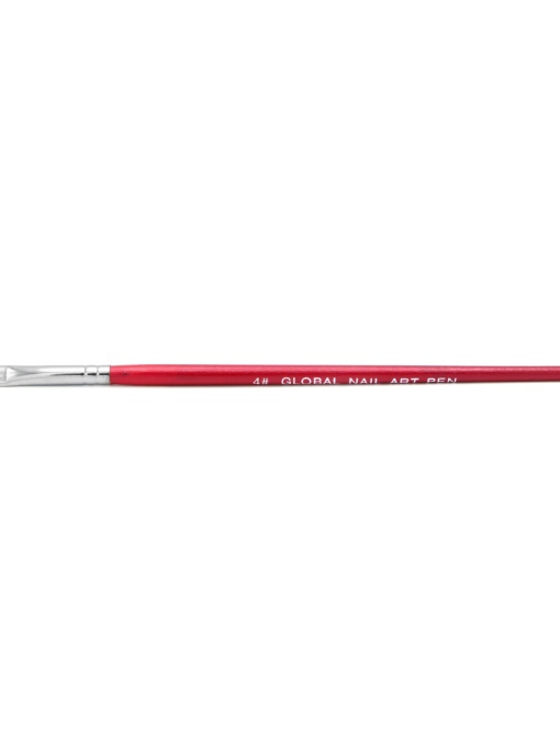 Pensula unghii pentru aplicare gel UV, Nr. 4, culoare roz