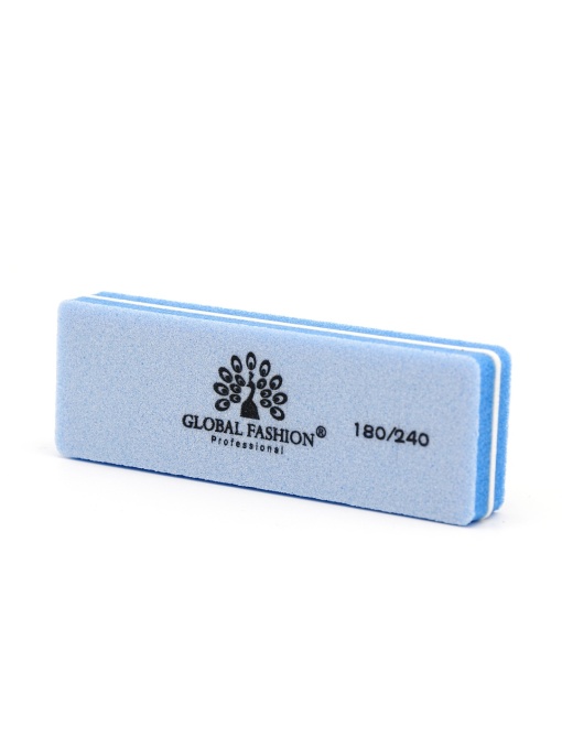Pila buffer unghii, mini, granulatie 180/240, albastru