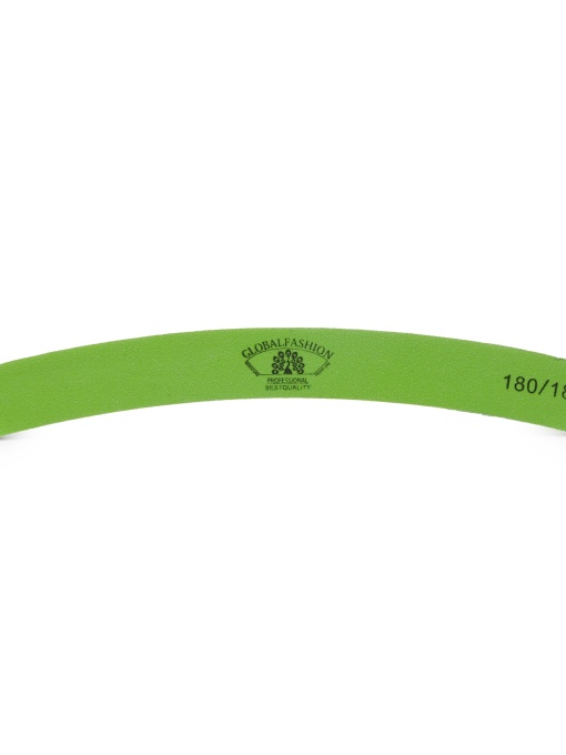 Pila pentru unghii Global Fashion, banana, verde, granulatie 180/180