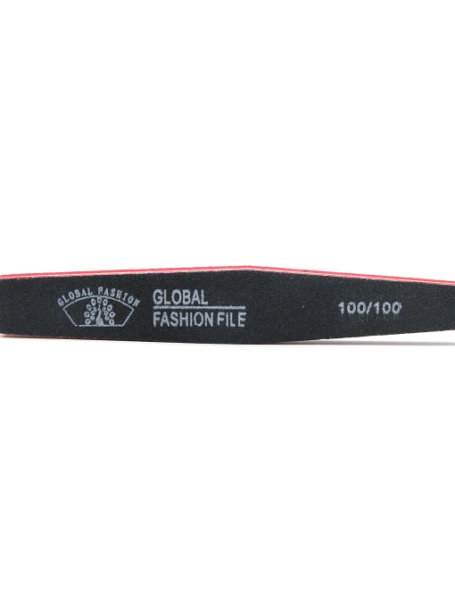 Pila pentru unghii Global Fashion, romb, neagra, granulatie 100/100