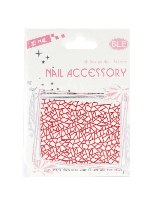 Tatuaj decor unghii 3D, Nail Accessory, rosu