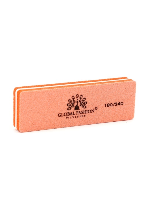 Buffer pentru unghii, mini, granulatie 180/240, coral