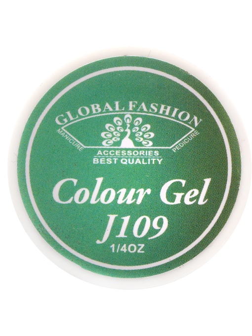 Gel color unghii, vopsea de arta, seria Distinguished Green, Global Fashion, 5gr, J109