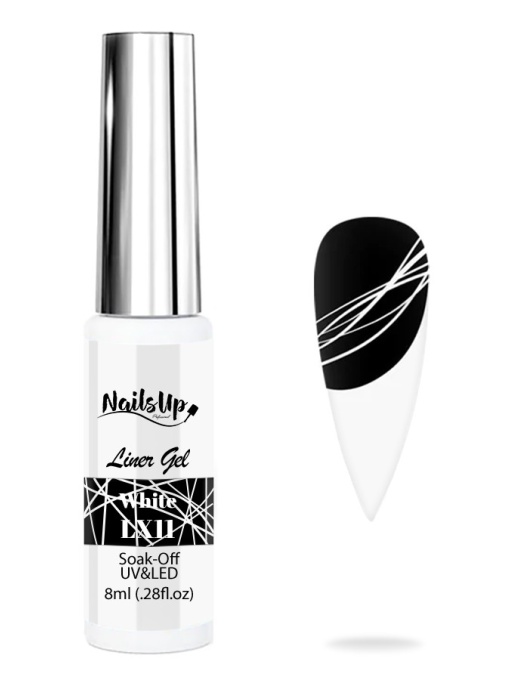 Liner Gel , NailsUp, 8 ml LX11, Alb