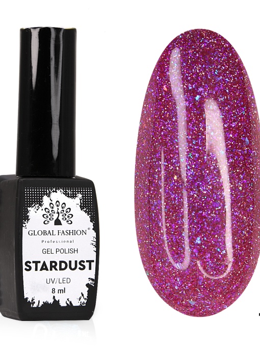 Oja semipermanenta Stardust, reflectorizant, Global Fashion 8ml, 10