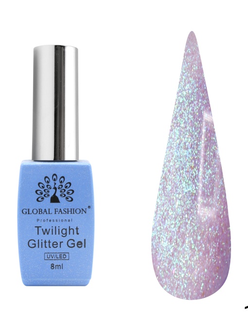 Oja semipermanenta Twilight Glitter 8ml, 199