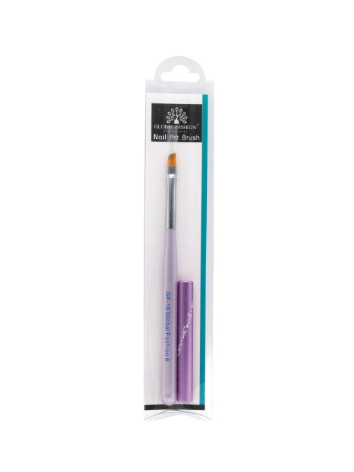 Pensula unghii cu varf diagonal, pentru aplicare gel UV, GF-16-6, Nr. 6, violeta