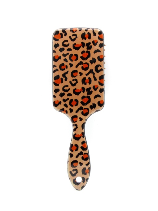 Perie pentru par, dreptunghiulara, Leopard, Maro