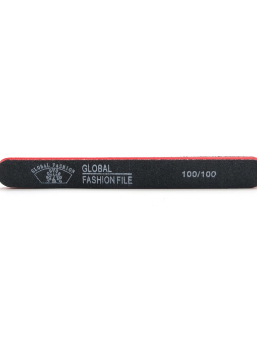 Pila pentru unghii Global Fashion, neagra, granulatie 100/100