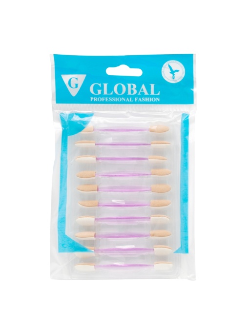 Set 10 aplicatoare pentru fard de pleoape, Global Fashion, culoare liliacie