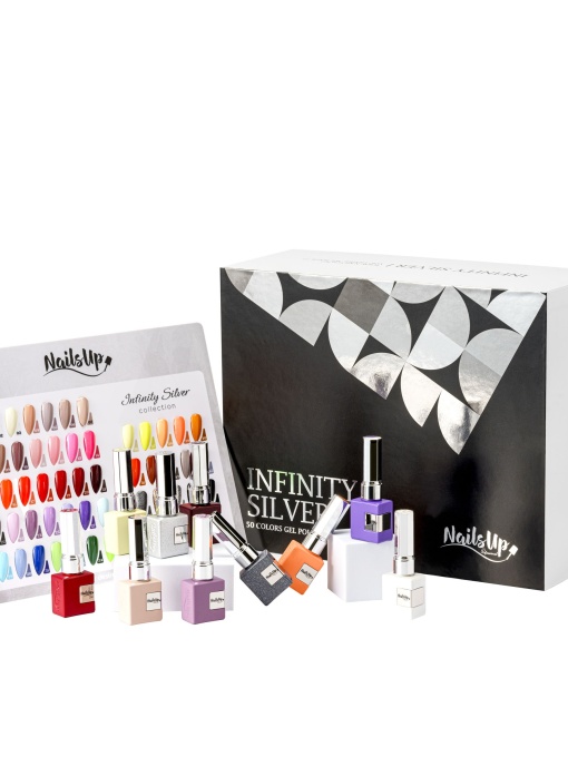 Set 50 Oja Semipermanenta NailsUp - Infinity Silver, Cadou Catalog