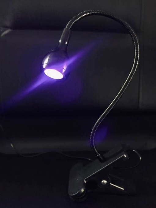 Lampă lanternă LED cu clește, flexibilă cu conector USB, 3V/5V, negru