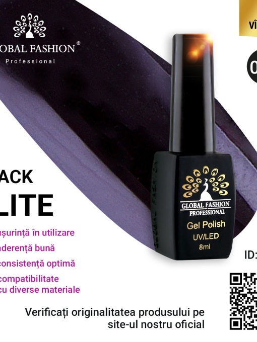 Oja semipermanenta Black Elite, Global Fashion 8 ml, 016