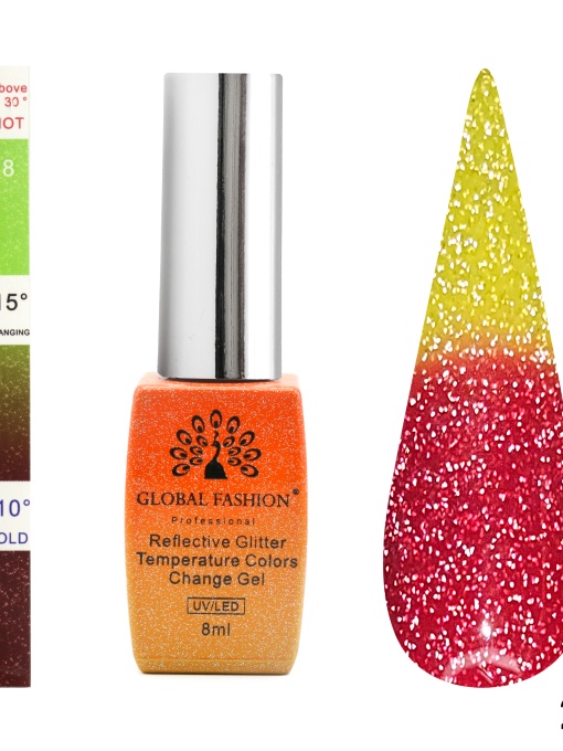 Oja semipermanenta termica, Temperature Color Change Disco 8ml, 218