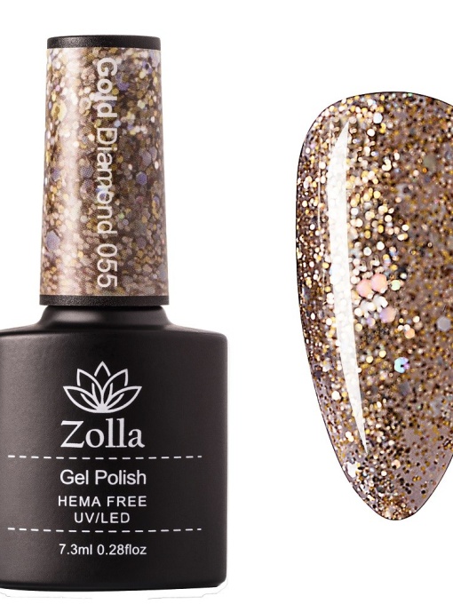 Oja Semipermanenta Zolla Hema Free Gold Diamond 055 - 7.3ml