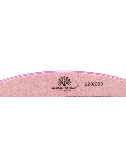Pila buffer unghii, granulatie 220/220, culoare roz