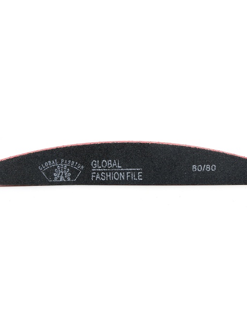 Pila pentru unghii Global Fashion, neagra, granulatie 80/80