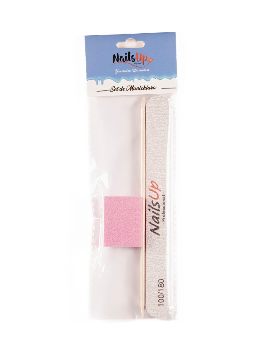 Kit NailsUp buffer, pila 100/180, bat cuticula