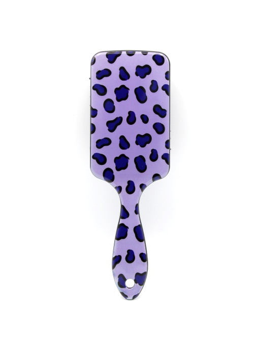 Perie pentru par, dreptunghiulara, Leopard, Mov
