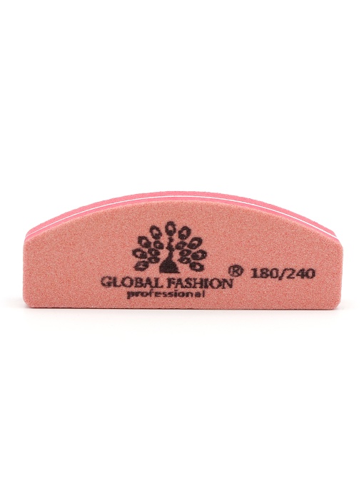 Buffer pentru unghii mini, Global Fashion, 180/240, Coral